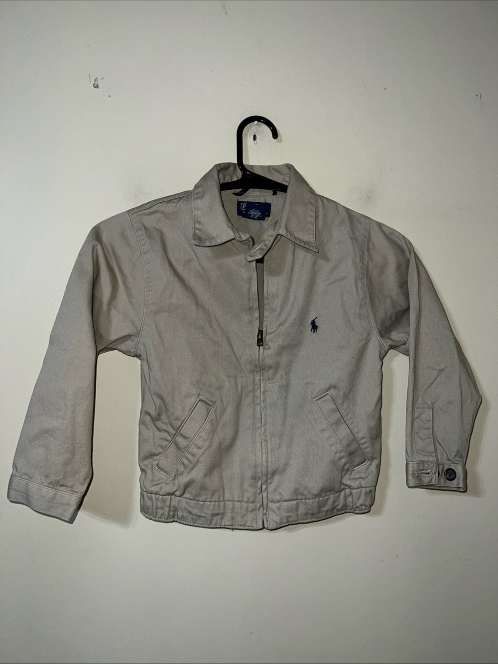 Polo Ralph Lauren Beige Jacket with Navy Logo Label size 4T